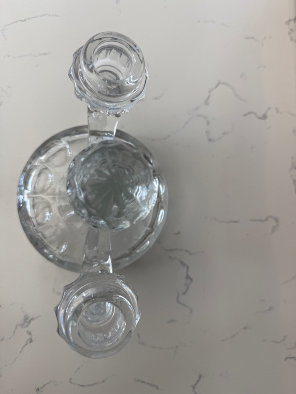 Vintage Heisey glass 2 light candlelabra - Picture 6 of 13